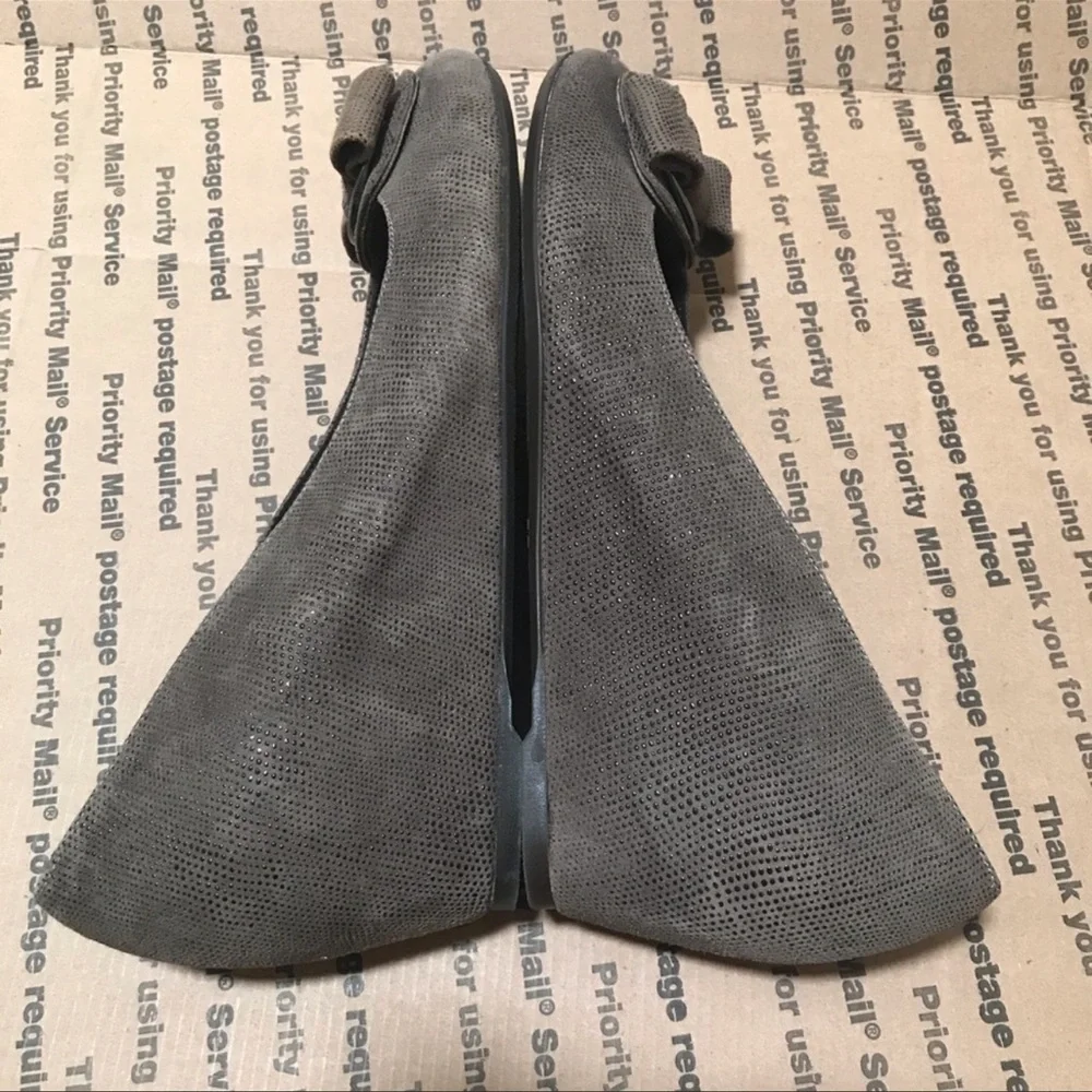 Stuart Weitzman Proper Goosebumps Bow Brown Pumps Wedges Women’s Size 8